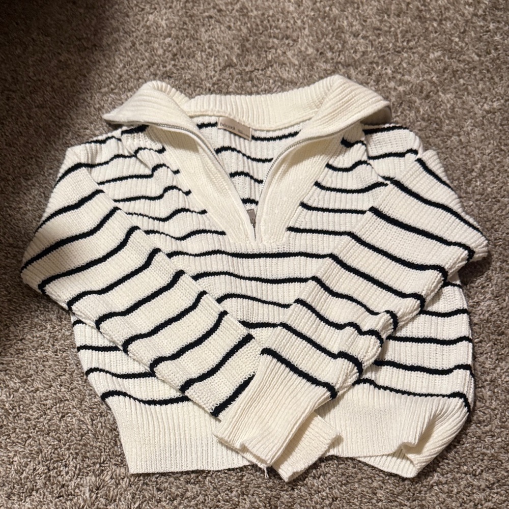 Striped Cream Sweater